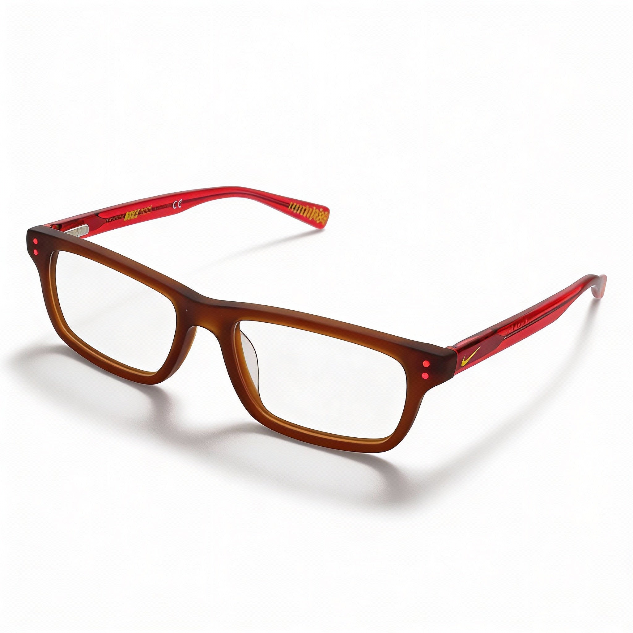 Nike 5535 Unisex Golden Beige Solar Red Metal Polarized Optical Eyeglasses 48mm Frame Size, Photo 1