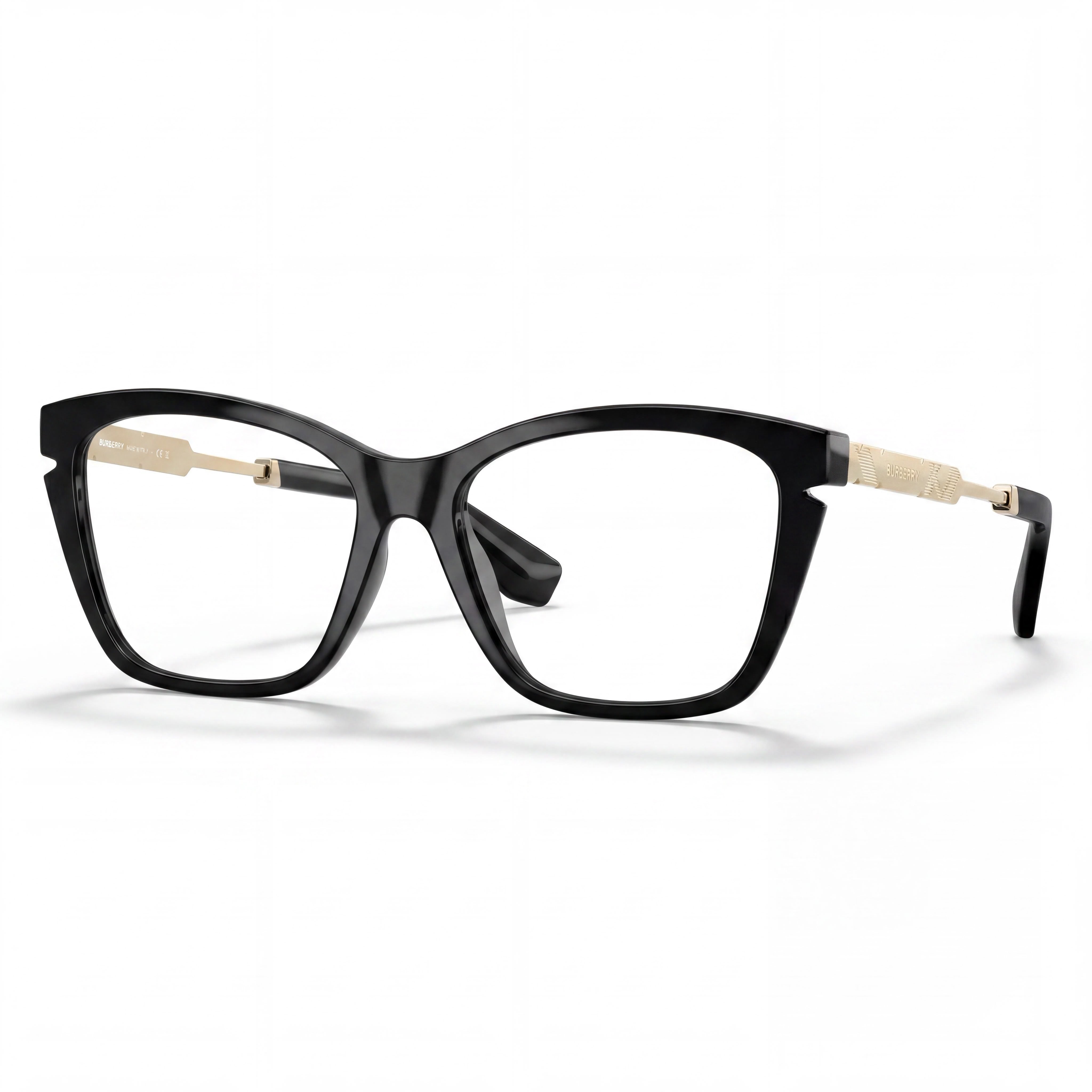 BURBERRY Classic Unisex Injected Frame Optical Eyeglasses, Black, 54mm Lens, 16mm Bridge, 140mm Temple, Photo 1