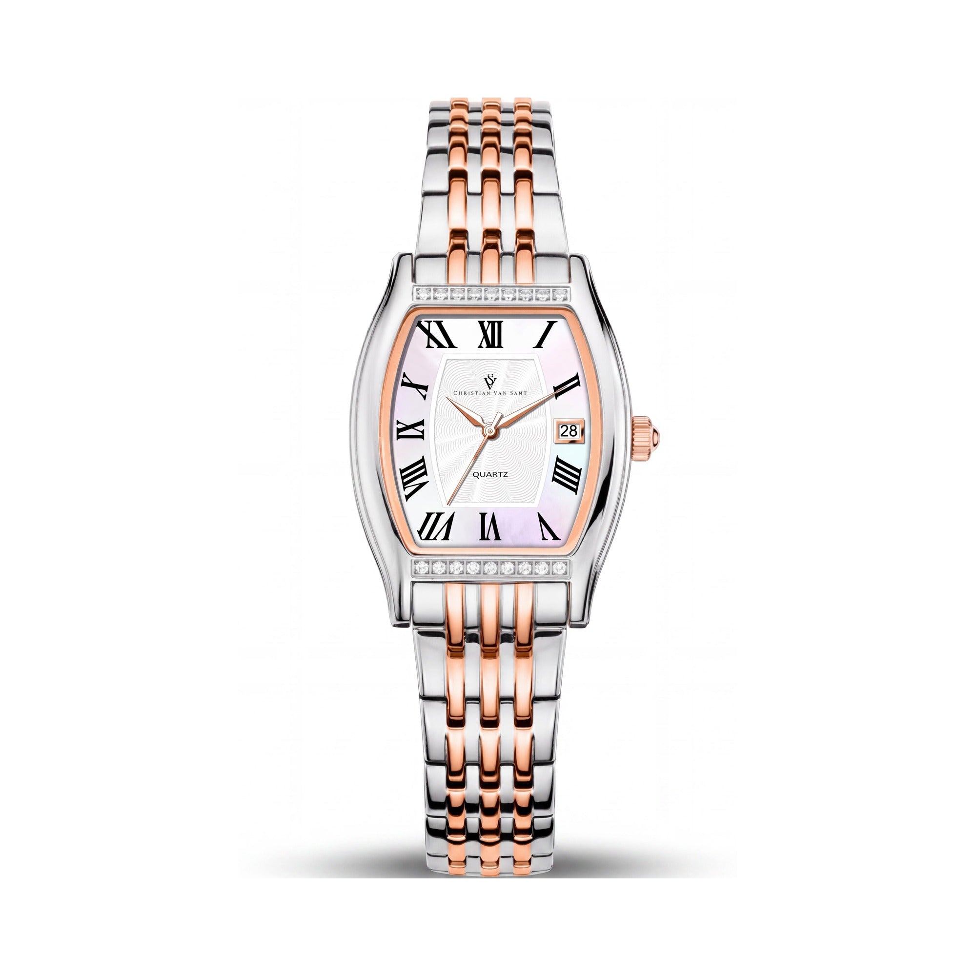 Christian Van Sant CV2451 Bracelet Women's Stainless Steel Watch, White Dial, Mineral Crystal, Water Resistant, Photo 1