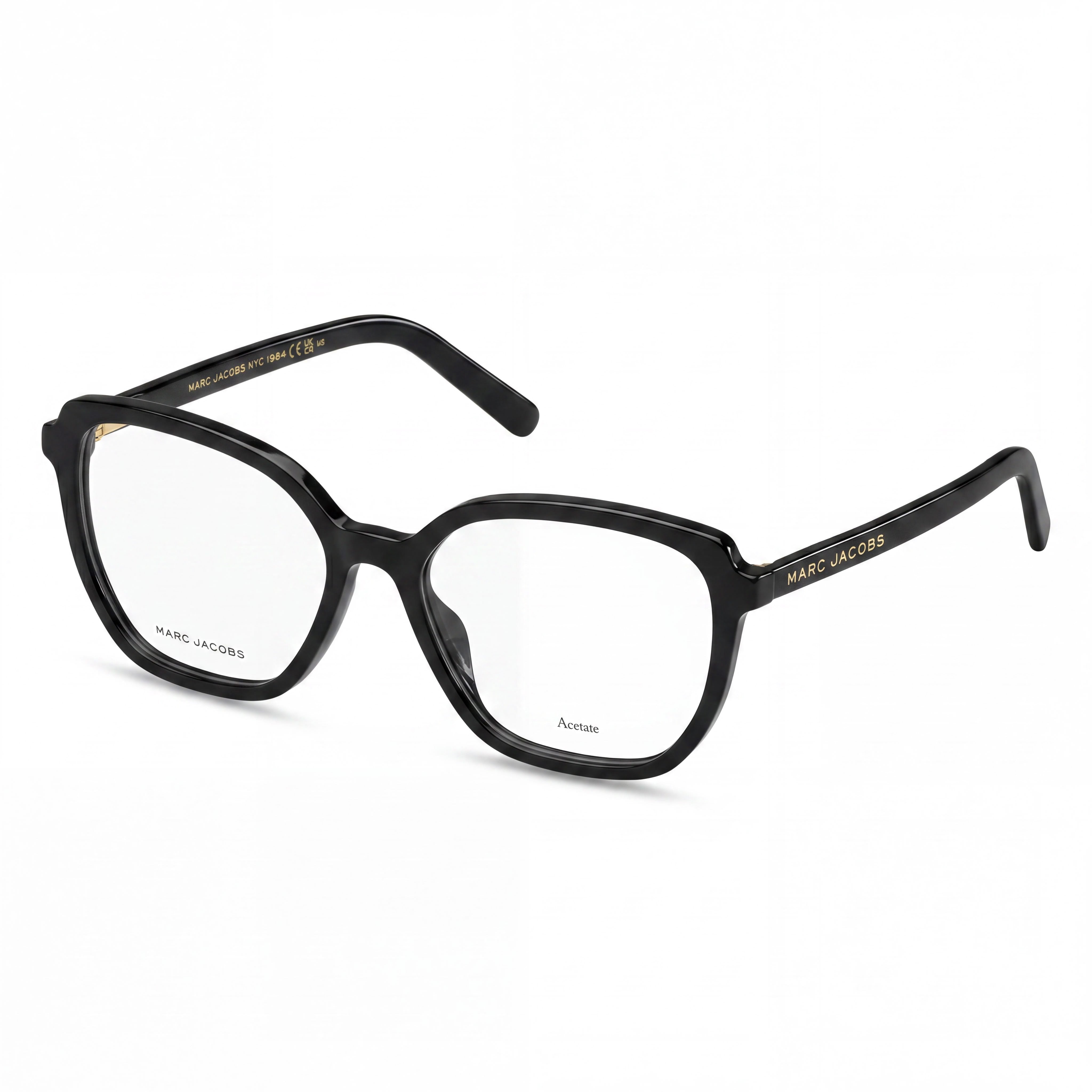 Marc Jacobs Marc 661 Women's Black Plastic Eyeglasses with Polycarbonate Lenses, Size 53-16-140, Photo 1