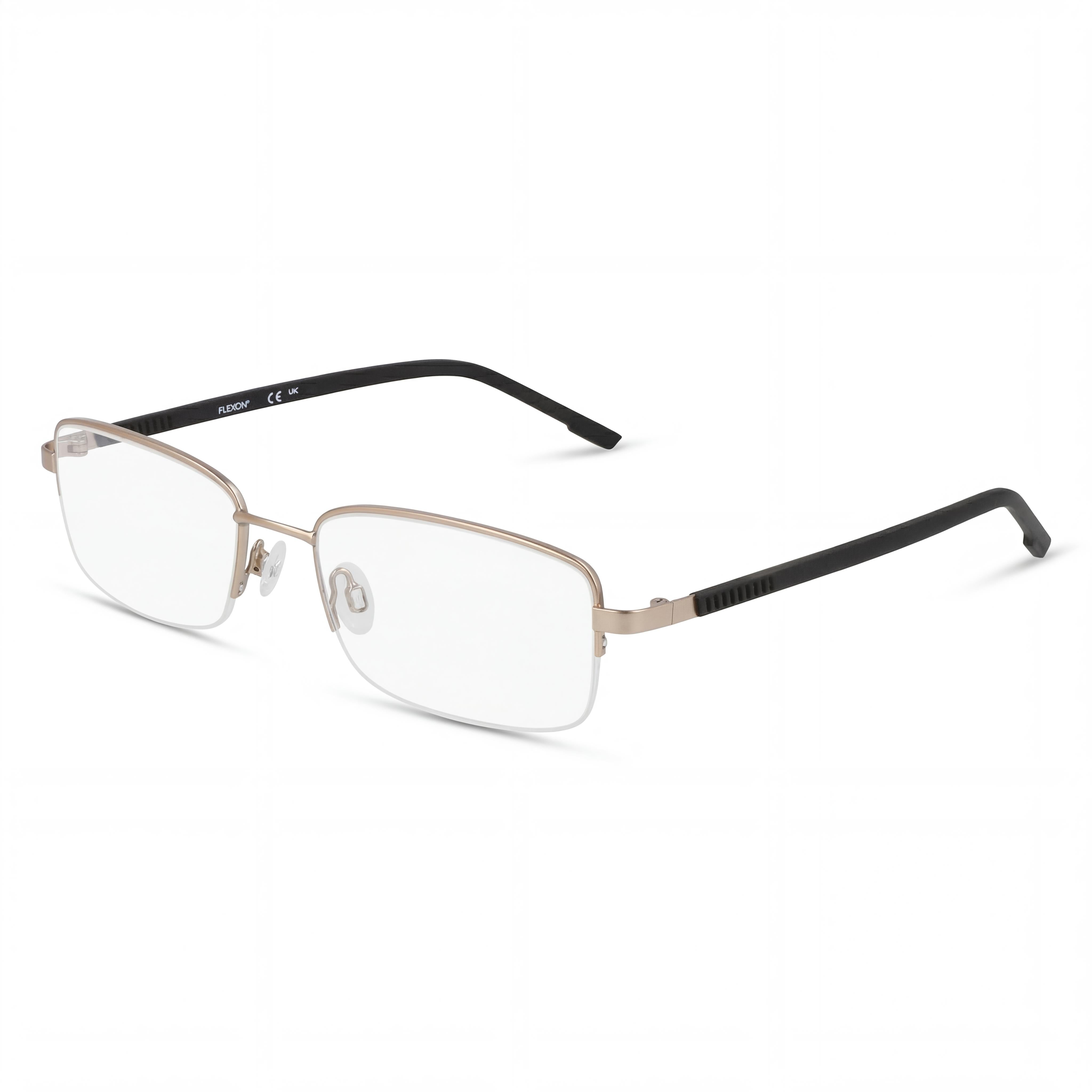 Flexon H6079 Men's Acetate Full Rim Eyeglasses Frames in Satin Taupe, 52mm Lens Width, Photo 1