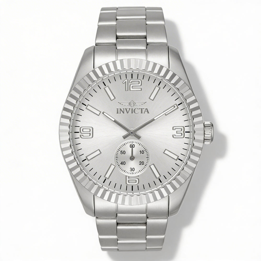 Invicta Specialty 49356 Unisex Analog Quartz Silver Dial Stainless Steel Case Bracelet 43mm Wrist Watch
