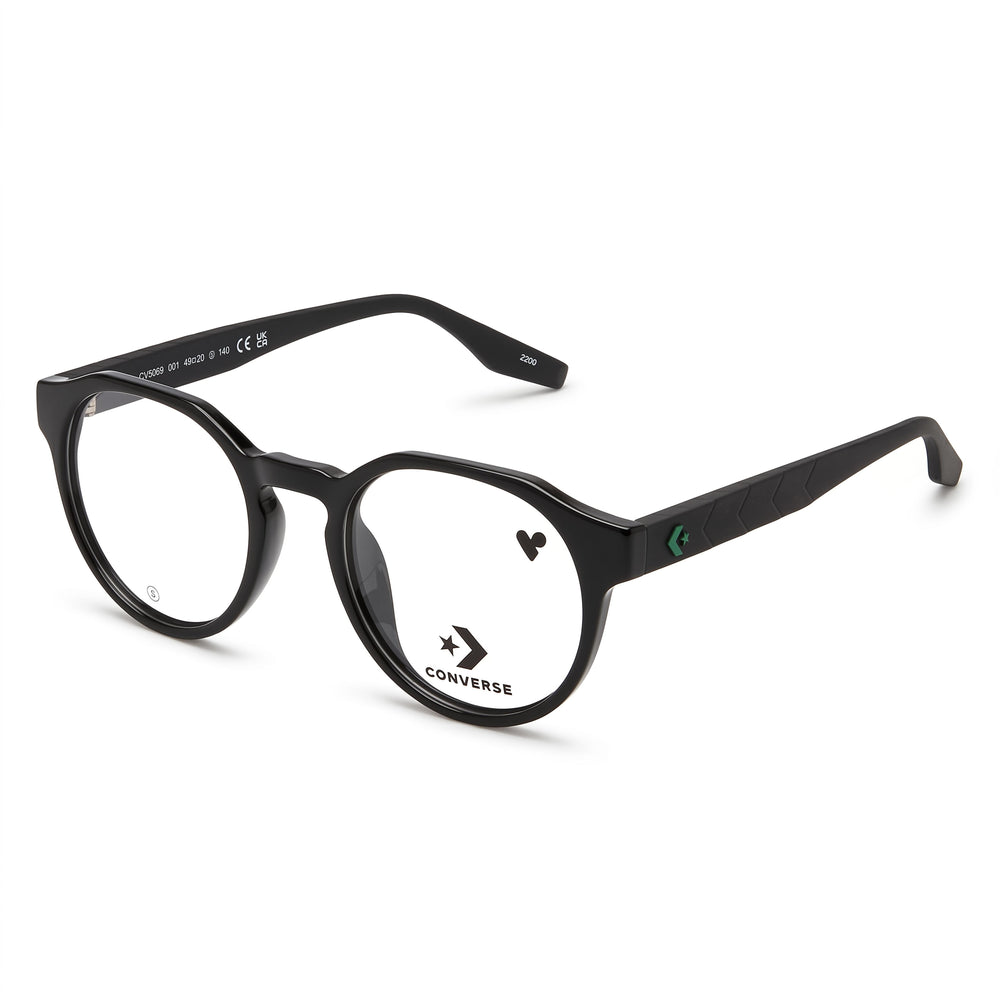 Converse Modern Women's Injected Black Frame, Polycarbonate Black Non-polarised Lenses, 49mm Sunglasses