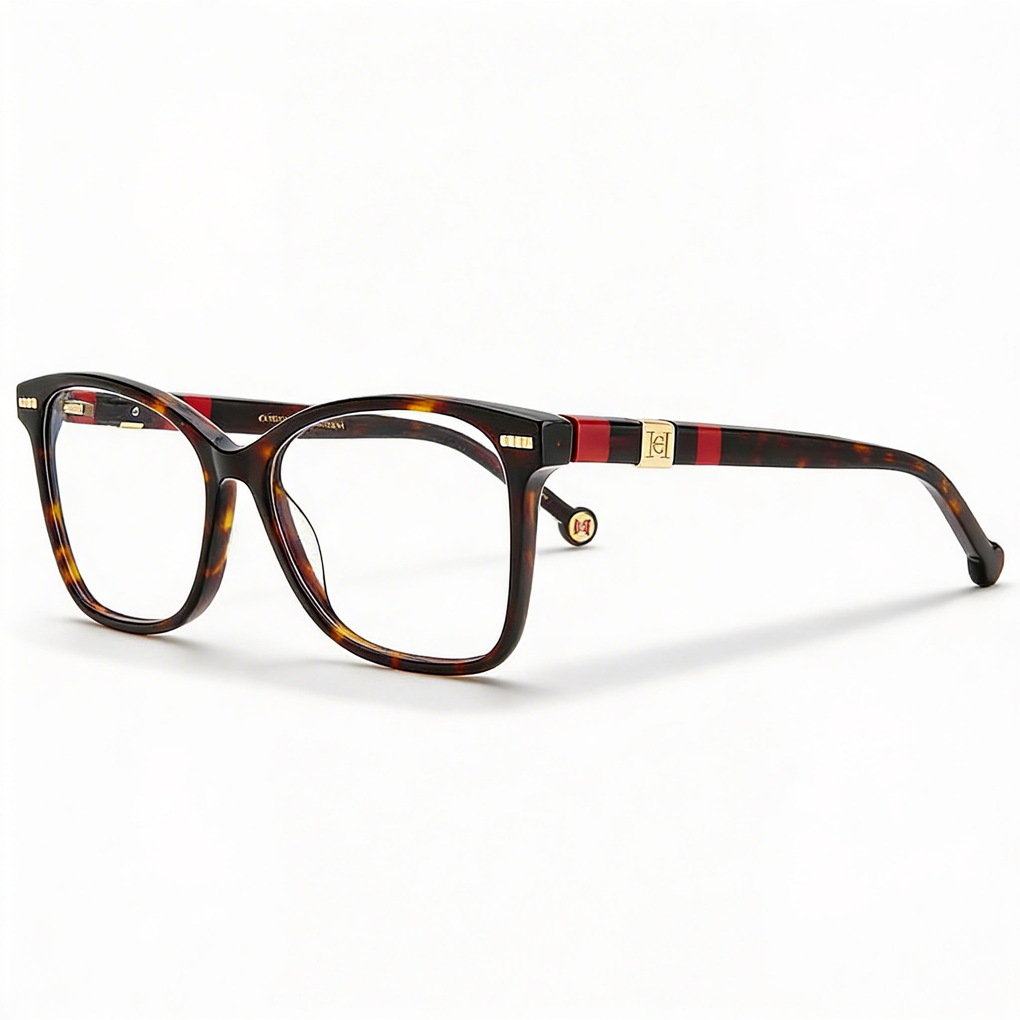 Gafas Carolina Herrera Her 0108 estilo moderno para mujer con montura de acetato y lentes de policarbonato rojo habana de 54 mm, Photo 1