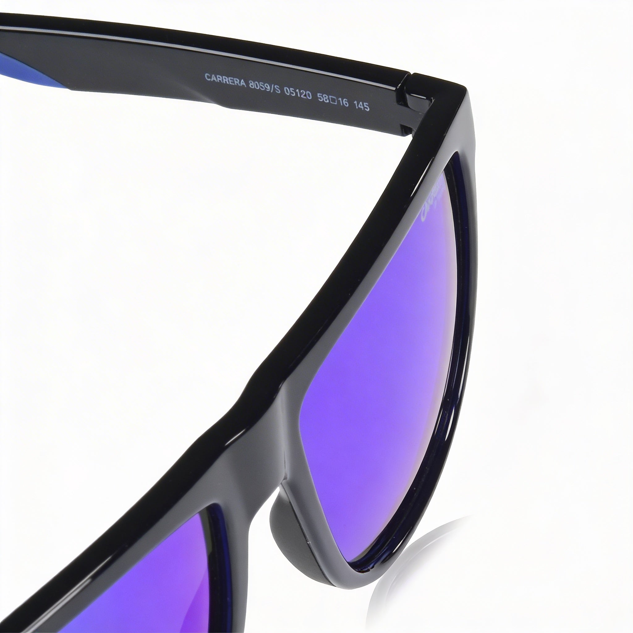 Carrera Modern Women's Black Blue Polyamide Frame Sunglasses with 100% UV Protection 58mm, Photo 2
