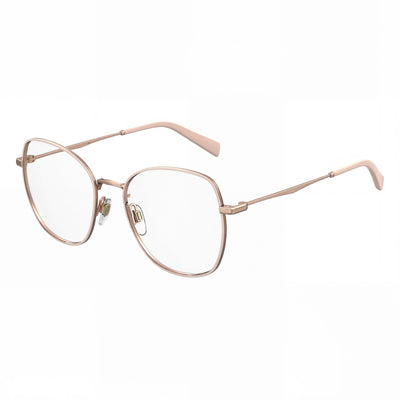 Levi's Lv 5023 - Gafas de sol para mujer, montura metálica rosa, ancho de lente de 52 mm, puente de 18 mm, longitud de patilla de 145 mm
