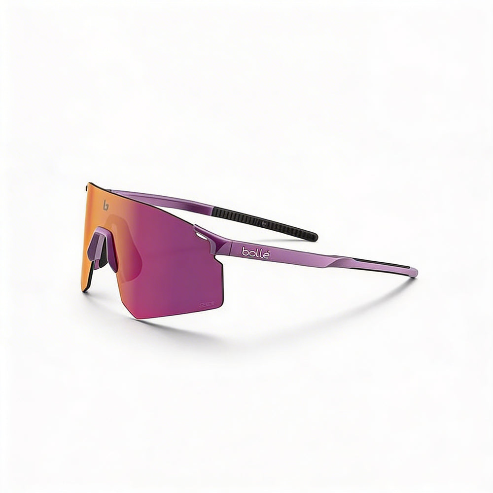 bollé Unisex-adult Acrylic Frame UV Protection Sunglasses with Polycarbonate Volt Ruby Lenses, Volt Ruby Astro Purple, 60mm