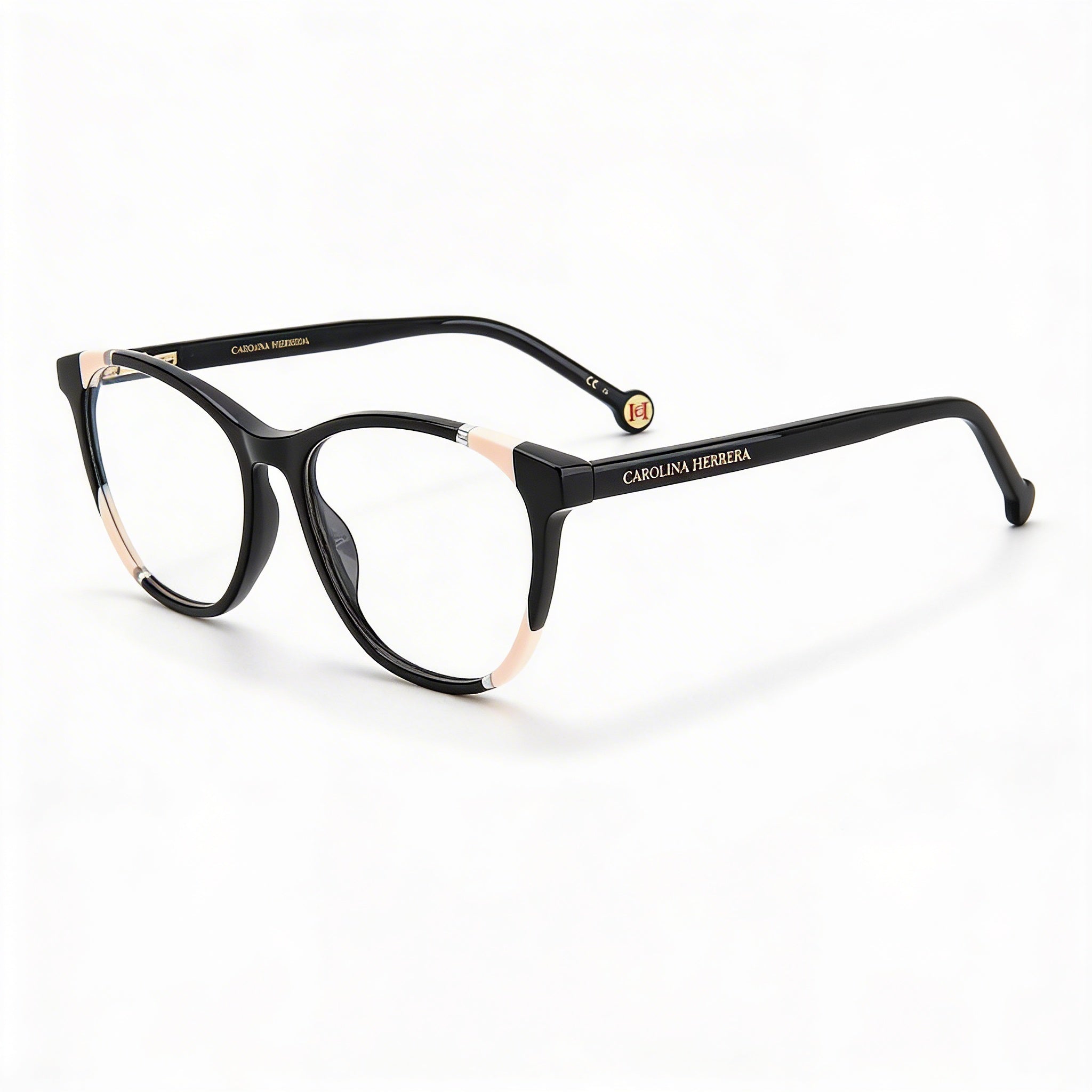 Carolina Herrera Her 0123 Acetate Frame Polycarbonate Lens Sunglasses for Women Black Nude 54mm, Photo 1