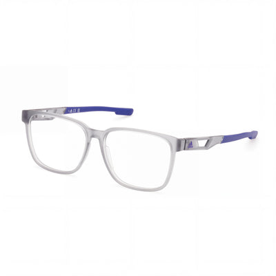 adidas Sport Men's Round Style Eyeglasses with a Grey Plastic Frame and Clear Plastic Lenses 58mm