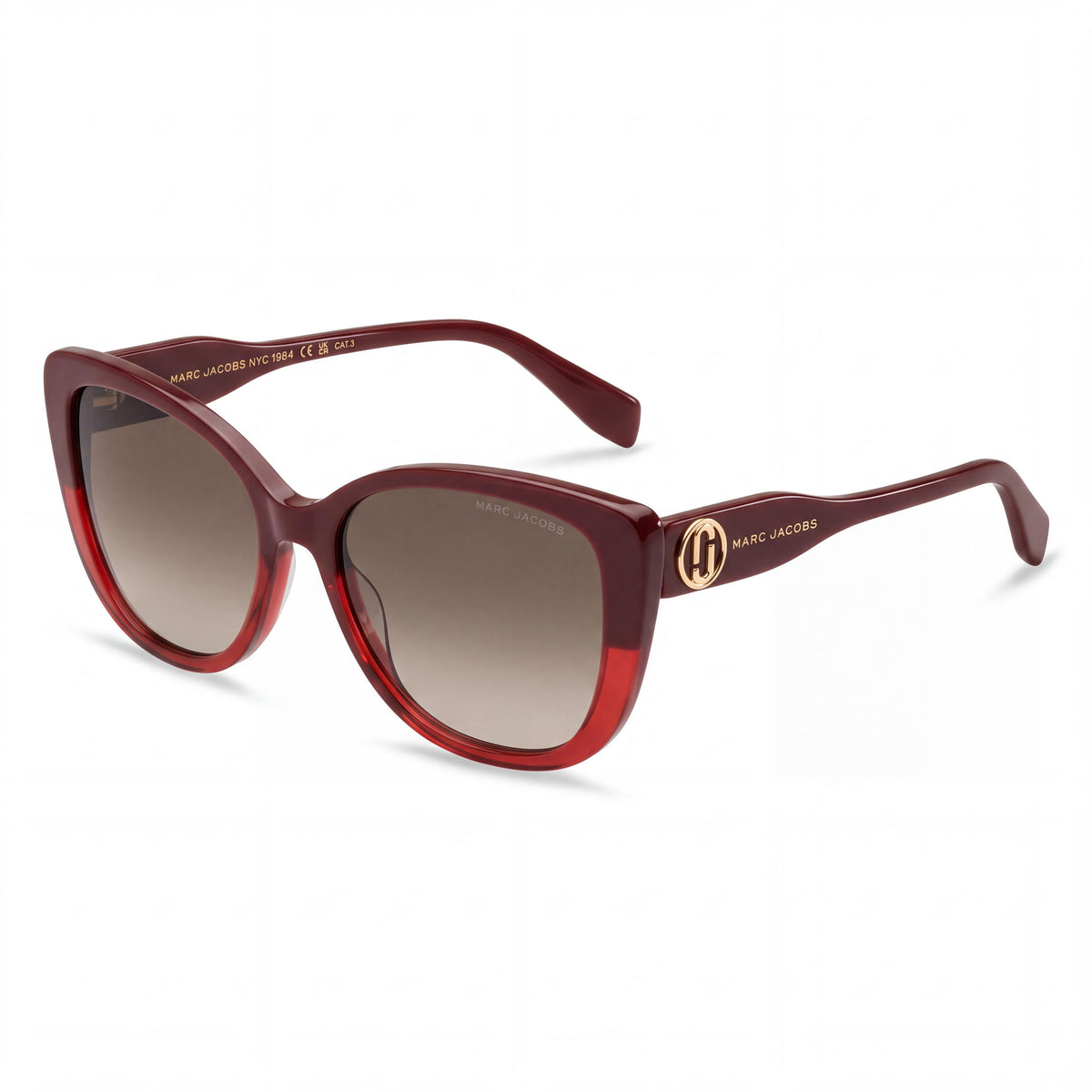 Marc Jacobs MARC 815/S Women's Burgundy Acetate Sunglasses UV Protection Brown Shaded Lenses 50mm, Photo 1
