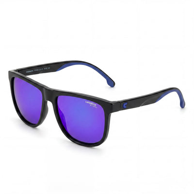 Carrera Modern Women's Sunglasses, Black Blue Polyamide Injection Grilamid Frame, 100% UV Protection, 58mm