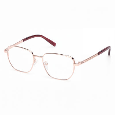 MCM Worldwide MW5021-H Unisex Metal Frame Sunglasses with Shiny Rose Gold Finish and Multicolor Lenses, 53mm