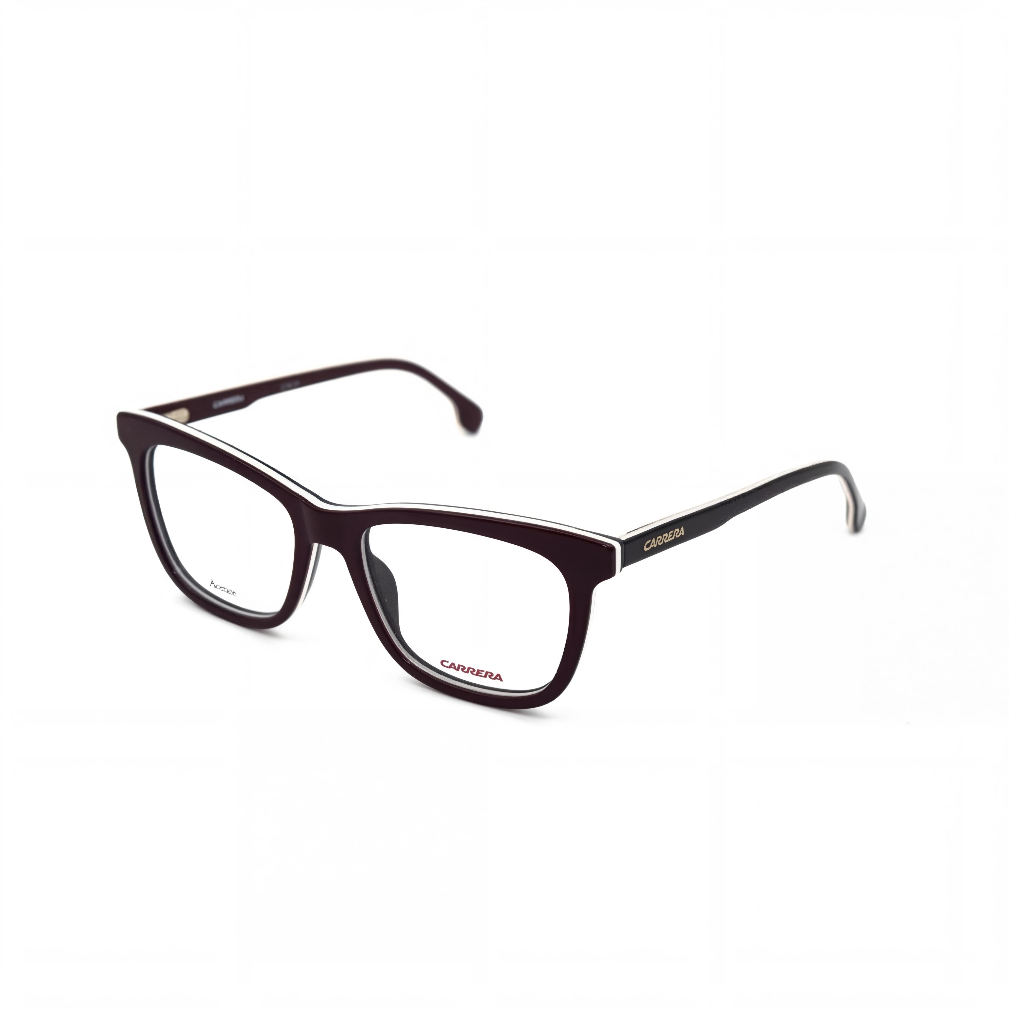 Gafas Unisex Carrera 1107/V con montura de acetato ópalo burdeos, lentes transparentes sin policarbonato, tamaño 50-17-140mm, Photo 1