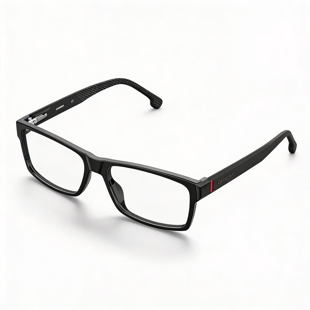 Gafas Carrera Carrera 8852 para hombre con montura de plástico en color negro, ancho de lente: 57 mm, ancho de puente: 17 mm, longitud de patilla: 145 mm