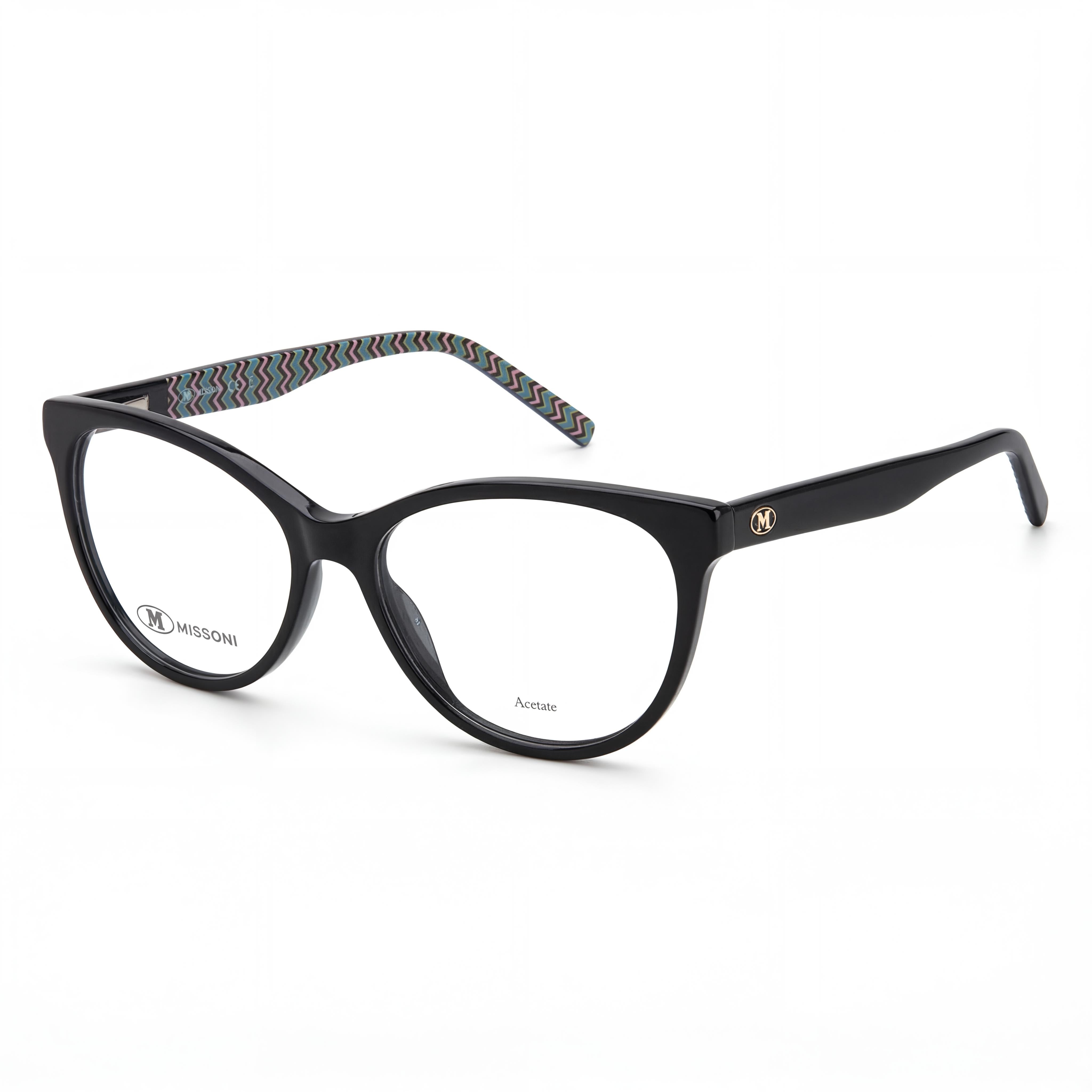 M Missoni Mmi 0092 Women's Black Acetate Frame Sunglasses with Polycarbonate Lenses, 53mm, Photo 1
