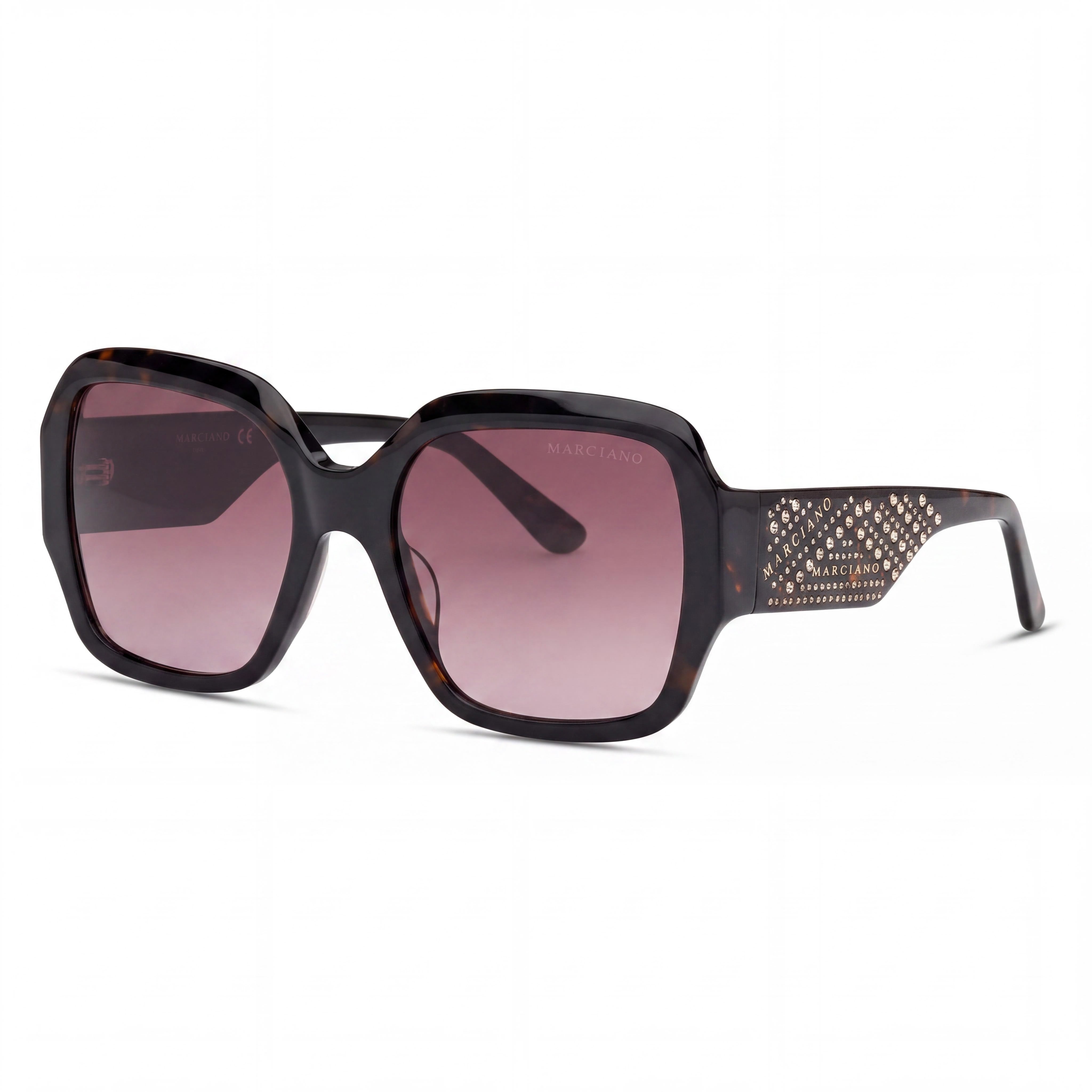 Guess by Marciano Classic Women's Plastic Dark Havana Frame Multicolor Lens Eyewear 56-19-140, Photo 1