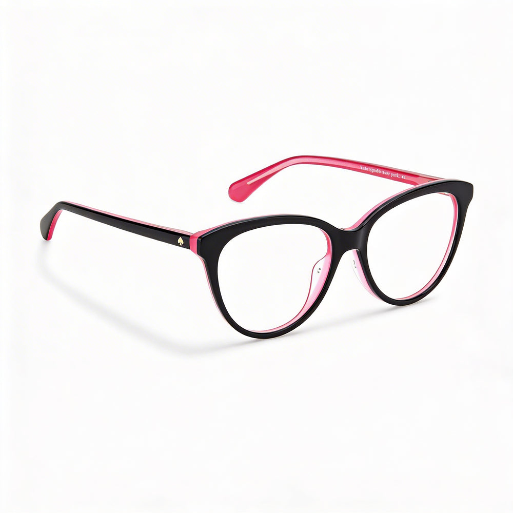 Gafas graduadas Kate Spade New York Modern para mujer, montura completa, acetato, color negro y rosa, 48-15-135 mm