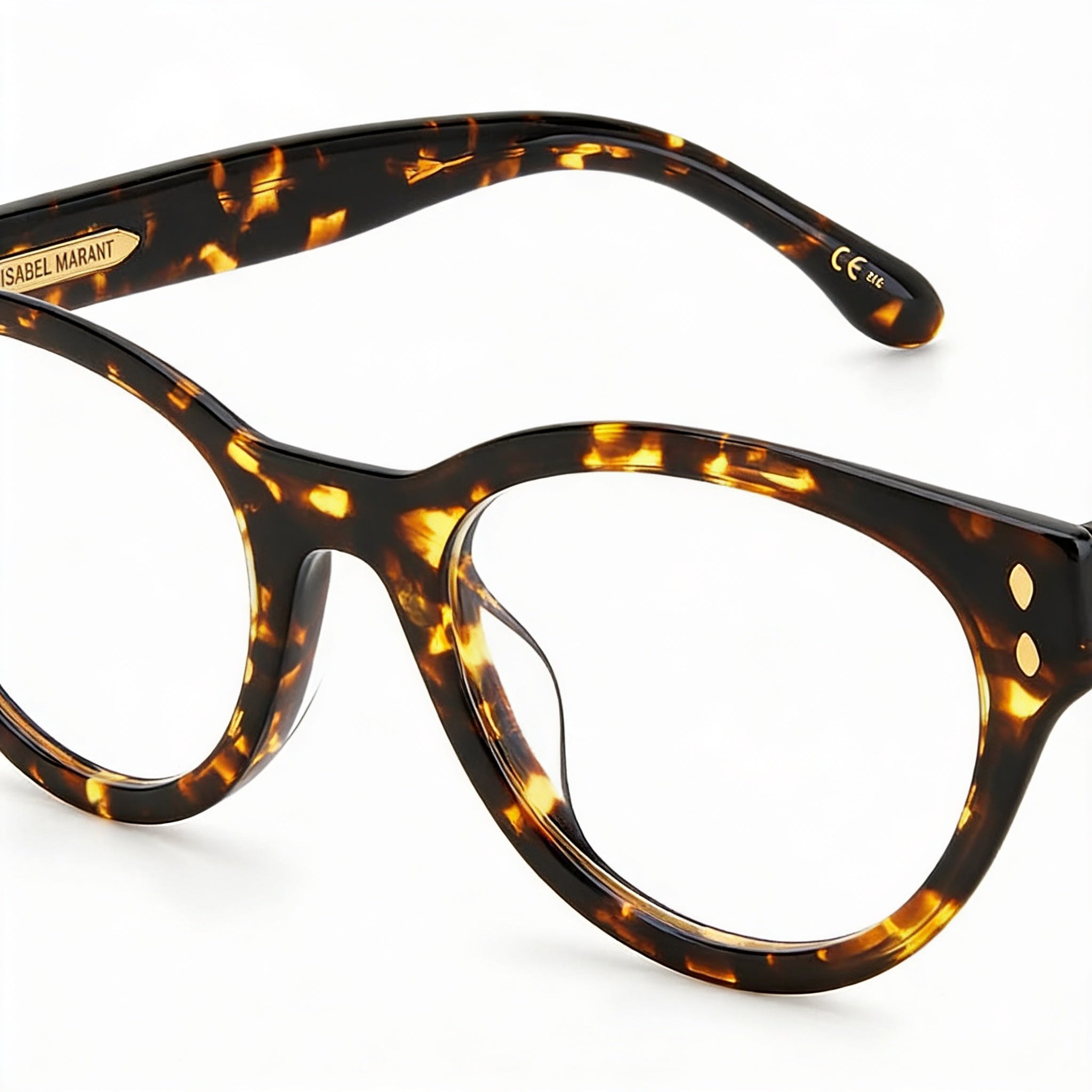 Isabel Marant Im0042g Unisex Oval Havana Acetate Frame Optical Eyeglasses with 50-21-145mm Dimensions, Photo 1