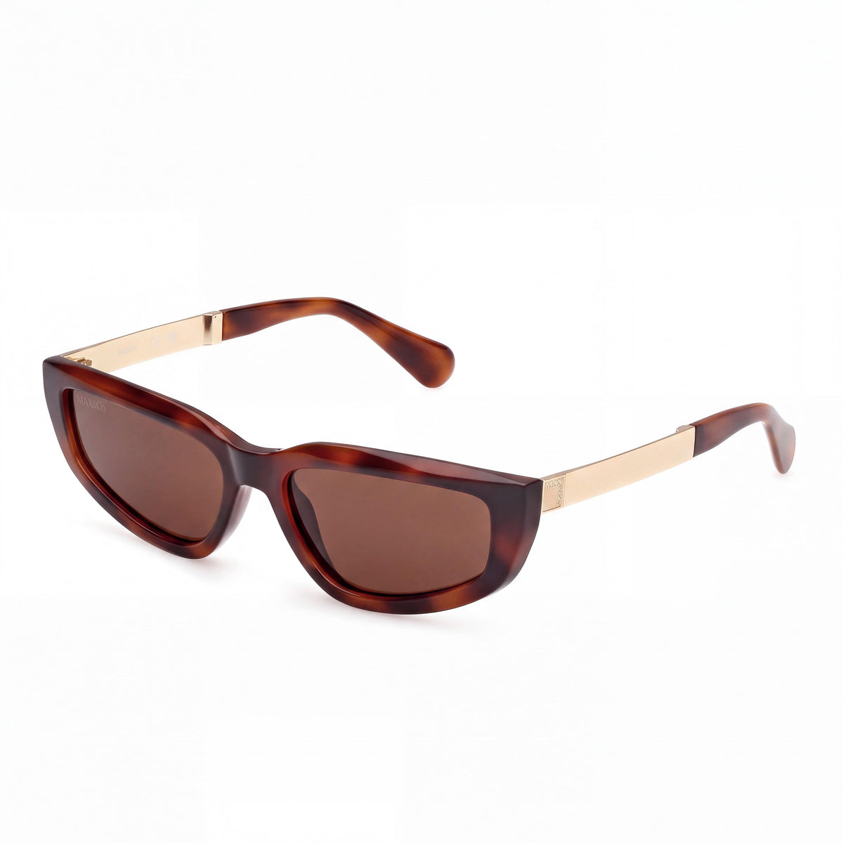 Gafas de sol de plástico Max & Co. MO0125 estilo informal para mujer, Havana oscuro, talla 56-17-140, Photo 1