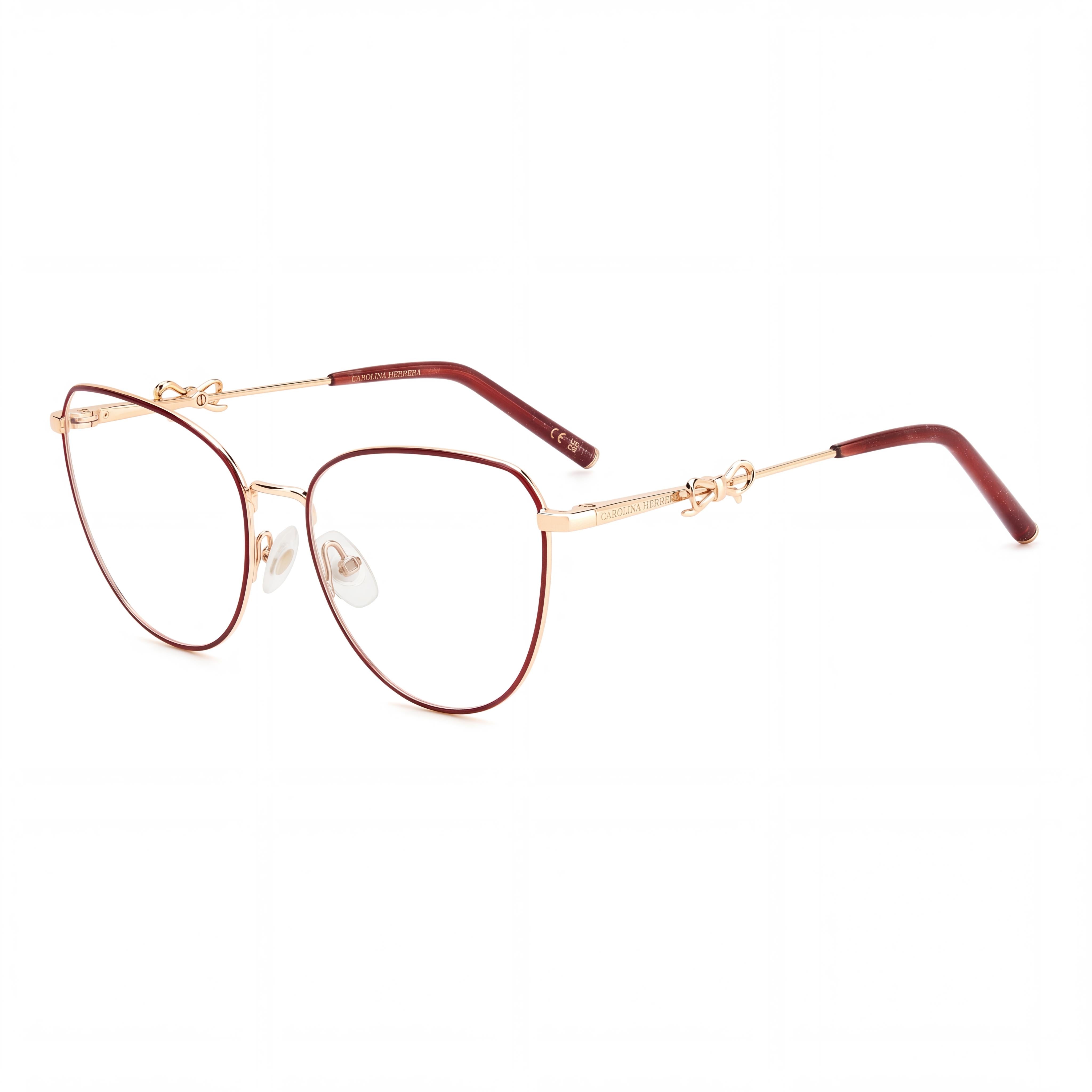 Gafas de sol Carolina Herrera clásicas para mujer, color rojo y dorado, metálicas, no polarizadas, con lentes multicolor, 56mm, Photo 1