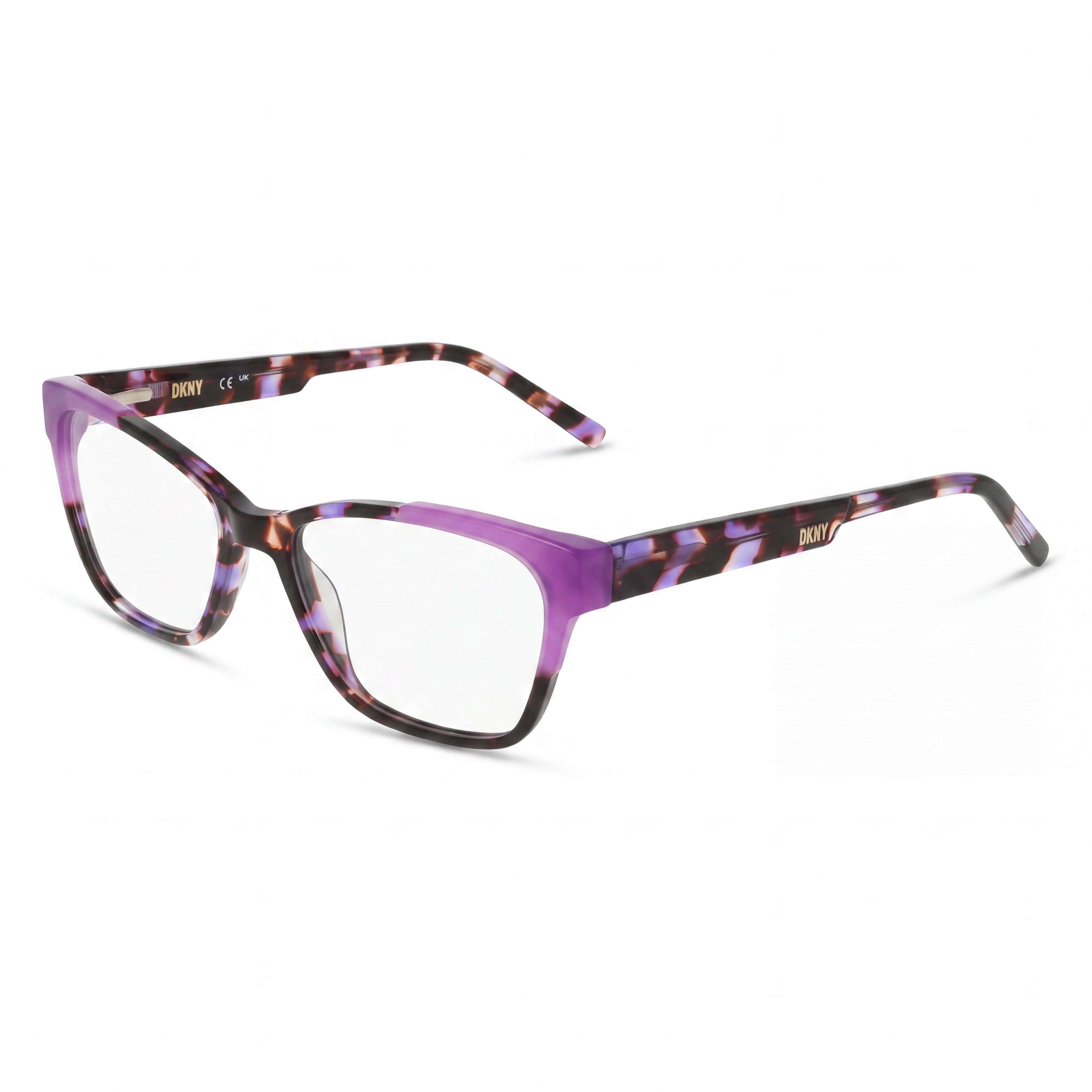 DKNY Dk5072 Women's Acetate Frame Eyeglasses Amethyst Tortoise Milky Purple 54-17-140, Photo 1