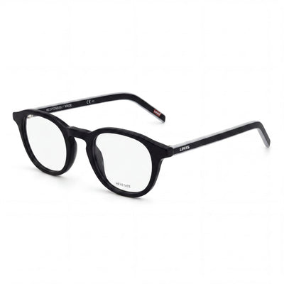 Gafas clásicas unisex Levi's con montura de PMMA ecológico, lentes no de policarbonato, negras 48 mm