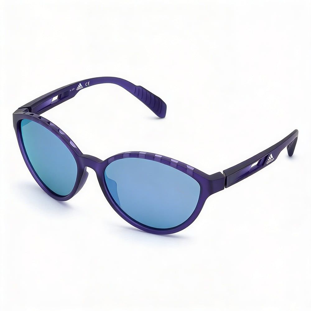 Adidas Women's Modern Matte Violet Plastic Frame Grey Polarized UV Protection Sunglasses 61mm