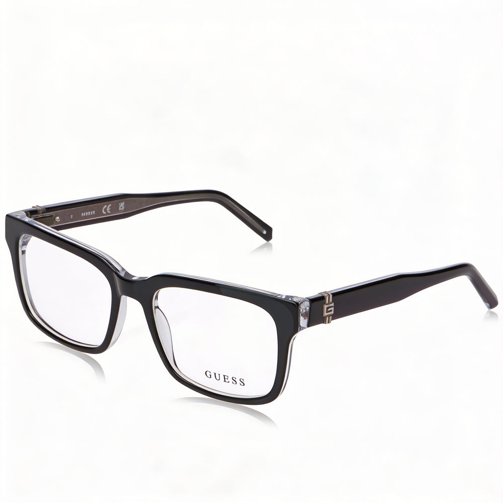 Guess Gu50084 Women's Black Crystal Plastic Frame Clear Lenses Optical Eyeglasses 54mm