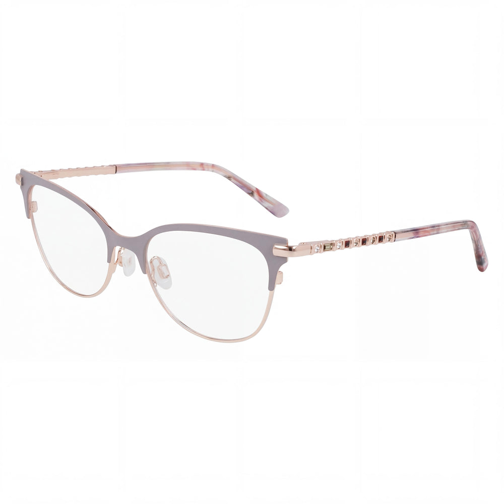 bebe Bb5224 Men’s Acetate Frame Eyeglasses with Clear Non- Polycarbonate Lenses in Grey, 55mm Lens Width