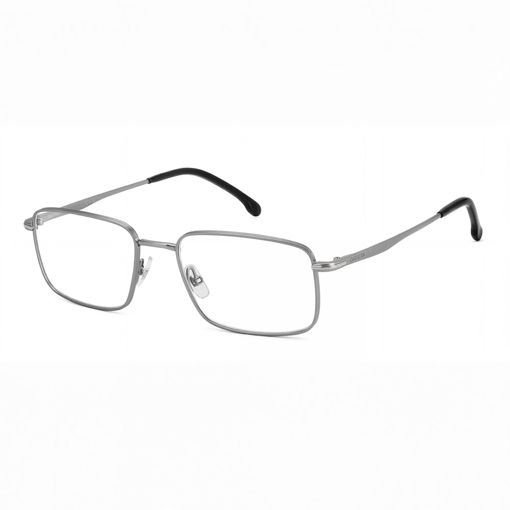 Carrera Casual 108977 Gafas Ópticas de Metal para Hombre, Ruthenium Mate, Negras, Lente de 53mm, Puente de 19mm, Patilla de 145mm