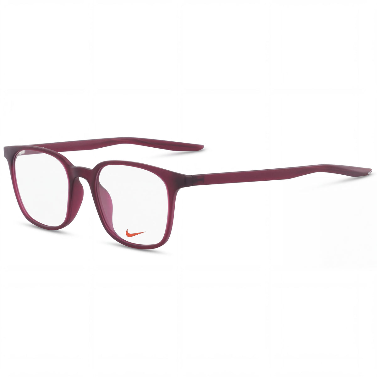 Montura de gafas unisex de metal NIKE 7124 en color rojo noble mate, ancho de lente de 50 mm, puente de 19 mm, longitud de patilla de 145 mm, Photo 1