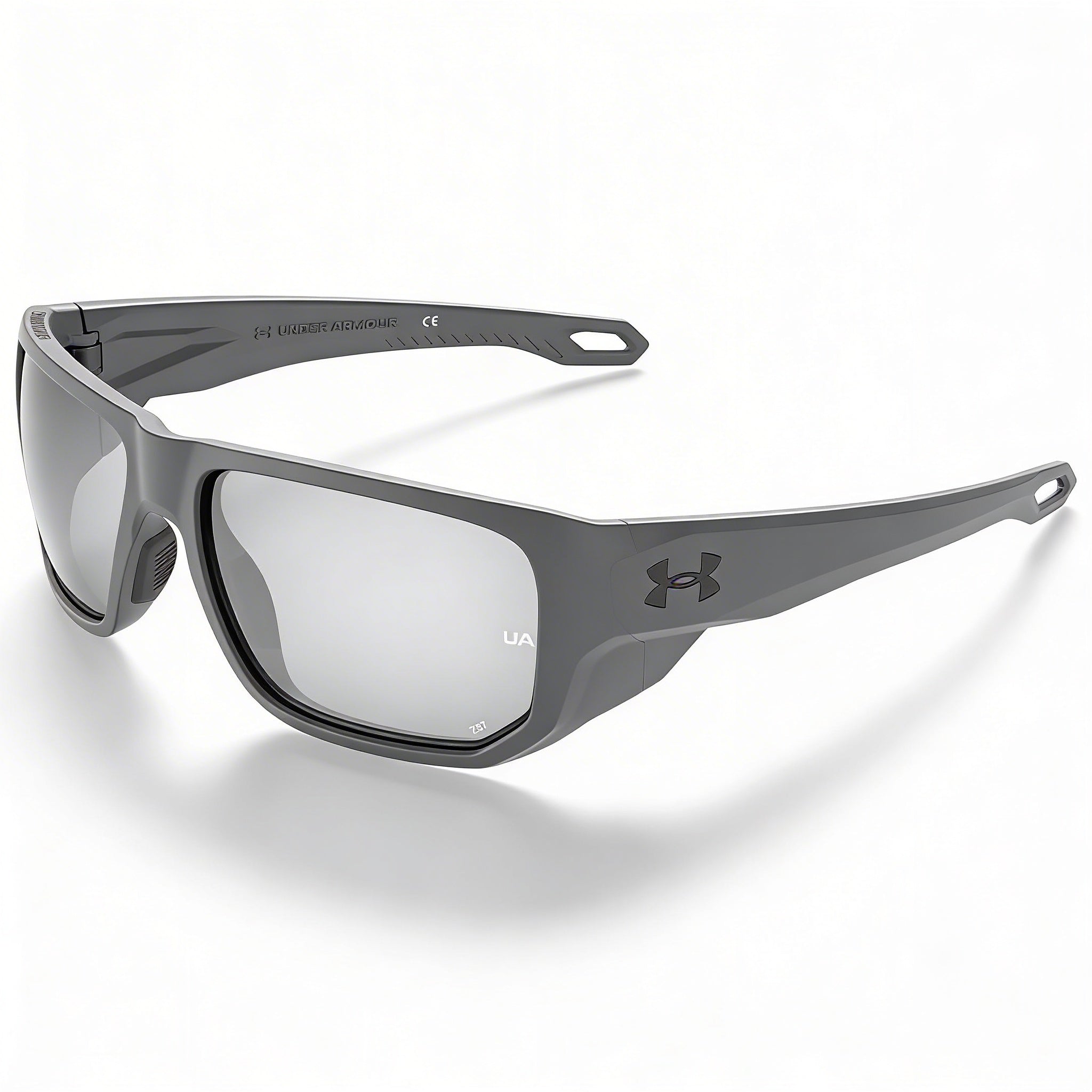 Under Armour Ua Attack 2 Unisex Polyamide Frame Polarized UV Protection Sunglasses, Matte Gray, Grey Lenses 63-16-130, Photo 1