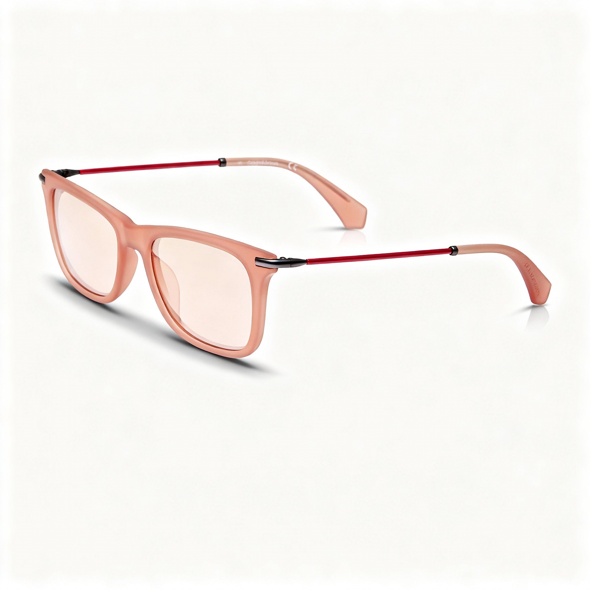 Calvin Klein CKJ512S Women's Square Plastic Sunglasses 54mm Pink Brown Frame with Brown Non-Polarized Lenses