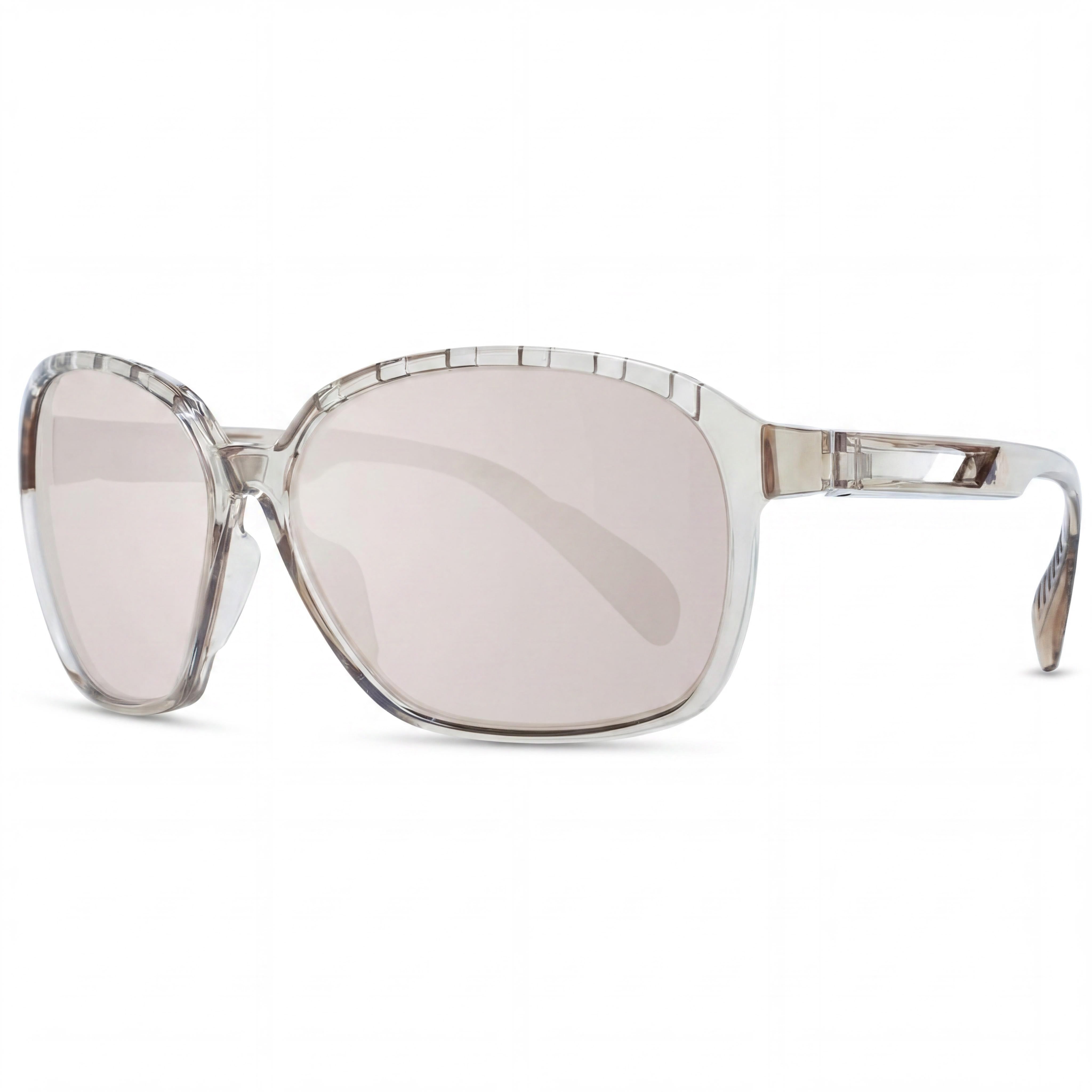 Adidas Classic Women's Plastic Sunglasses Shiny Light Brown Frame Brown Mirror Gradient Non-Polarized UV400 62mm, Photo 1