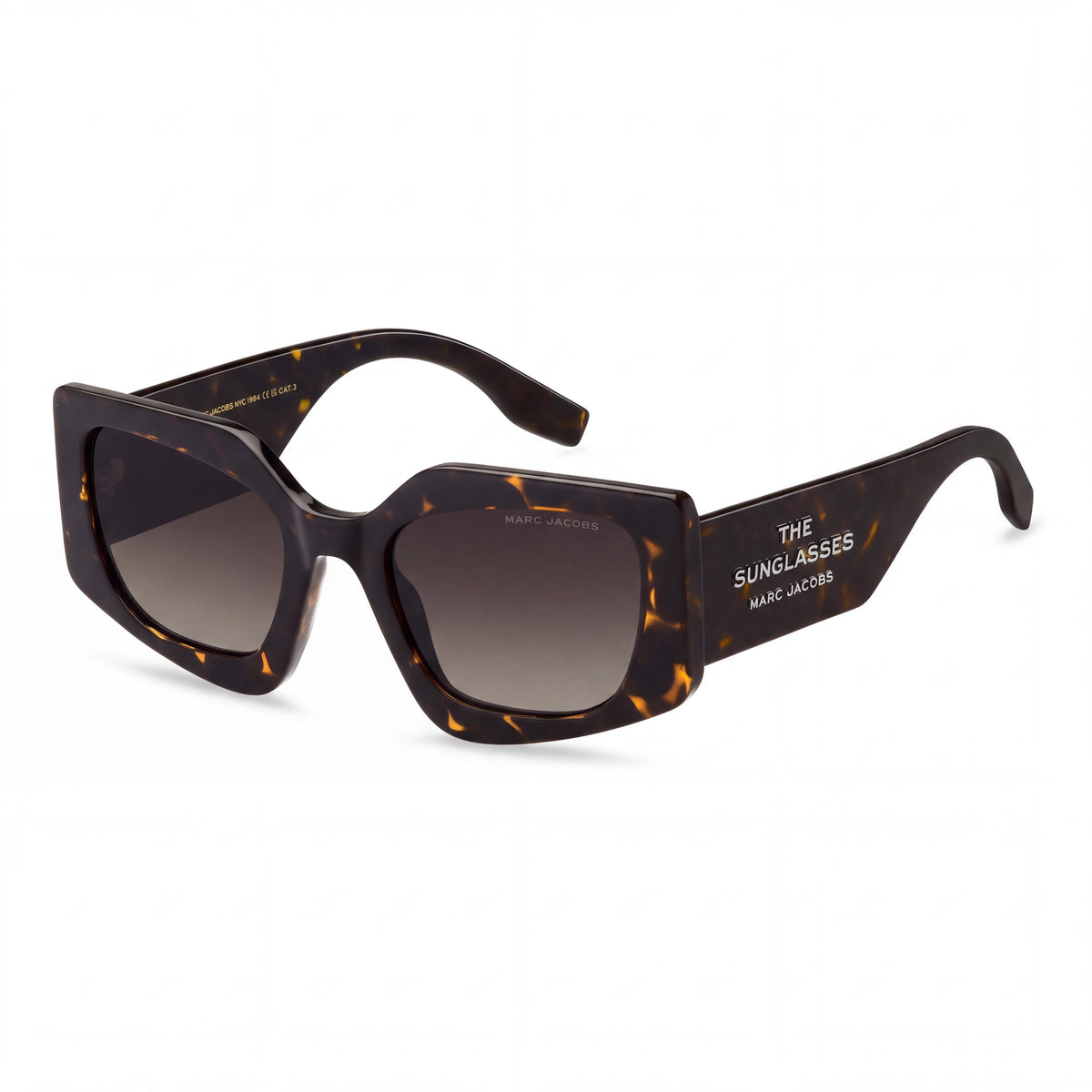 Marc Jacobs 774/S gafas de sol clásicas para mujer, protección UV 400, montura de propionato color habana oscuro, lentes marrones degradadas de 53 mm, Photo 1