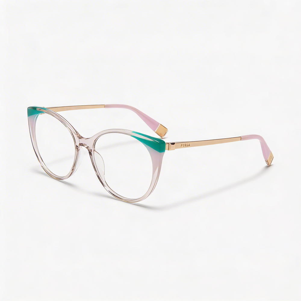 Furla Casual VFU722V Women's Acetate Eyeglass Frame, Antique Pink, 53mm
