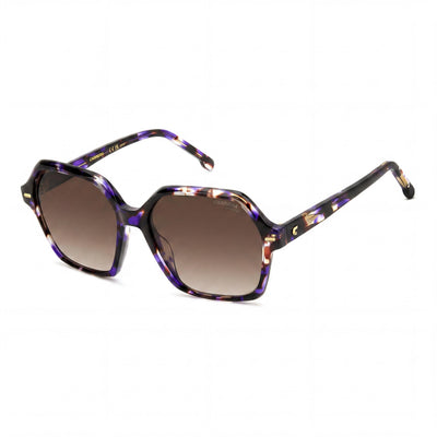 Gafas de sol Carrera 3026/S para mujer, montura violeta Habana, lentes marrones degradadas, acero inoxidable, protección UV del 100 %, 56 mm