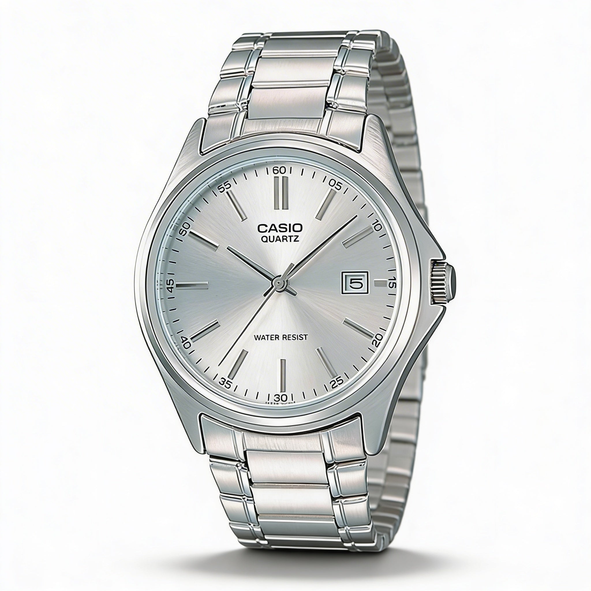 Casio MTP1183A-7A Reloj de Pulsera de Cuarzo Analógico con Fecha Unisex de Acero Inoxidable Plateado Resistente al Agua, Photo 1