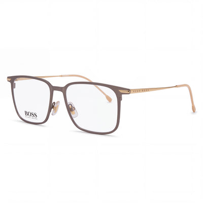 Gafas graduadas Hugo Boss 1253 para hombre, cuadradas y de aro completo con montura de titanio, gris rutenio mate, 55 mm