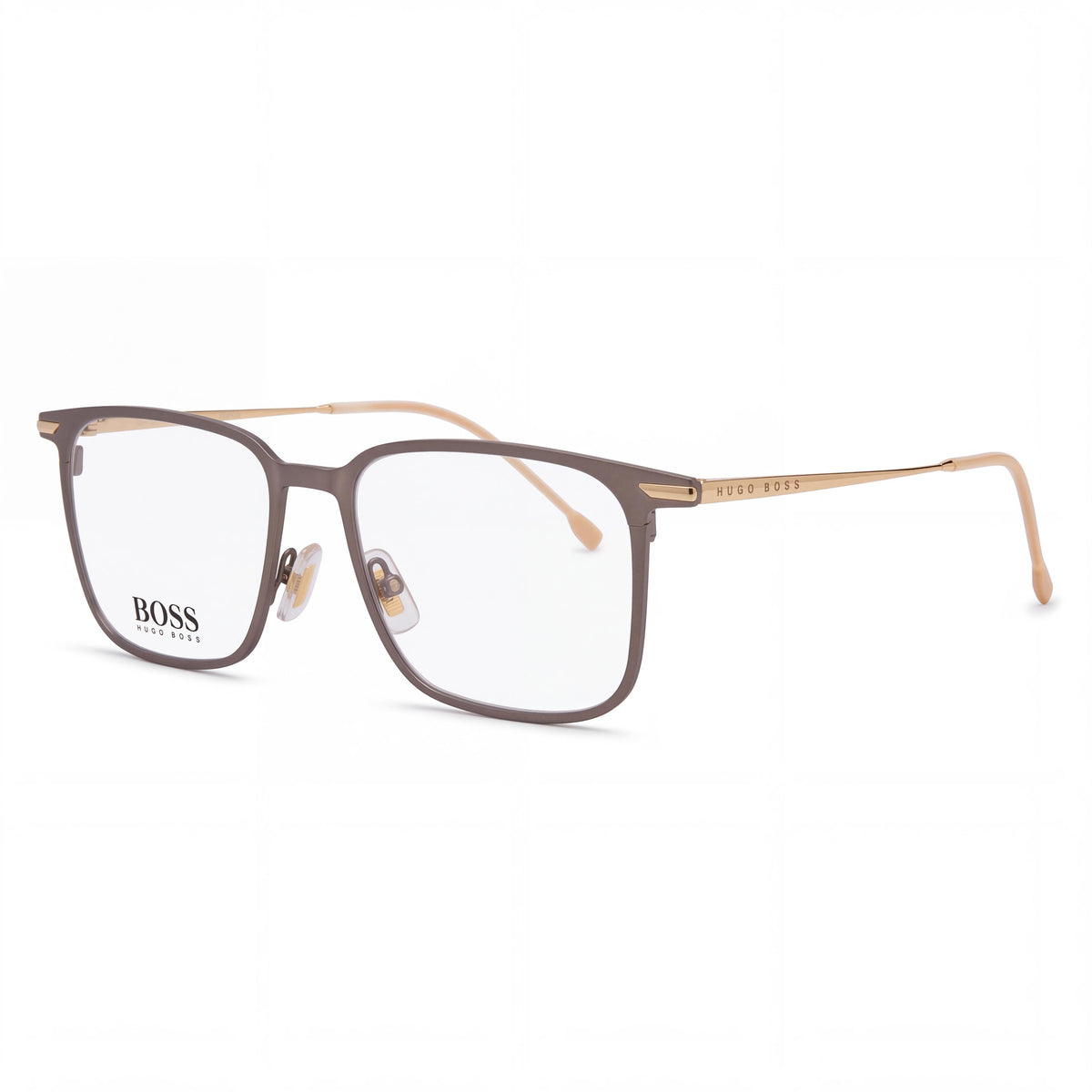 Gafas graduadas Hugo Boss 1253 para hombre, cuadradas y de aro completo con montura de titanio, gris rutenio mate, 55 mm, Photo 1