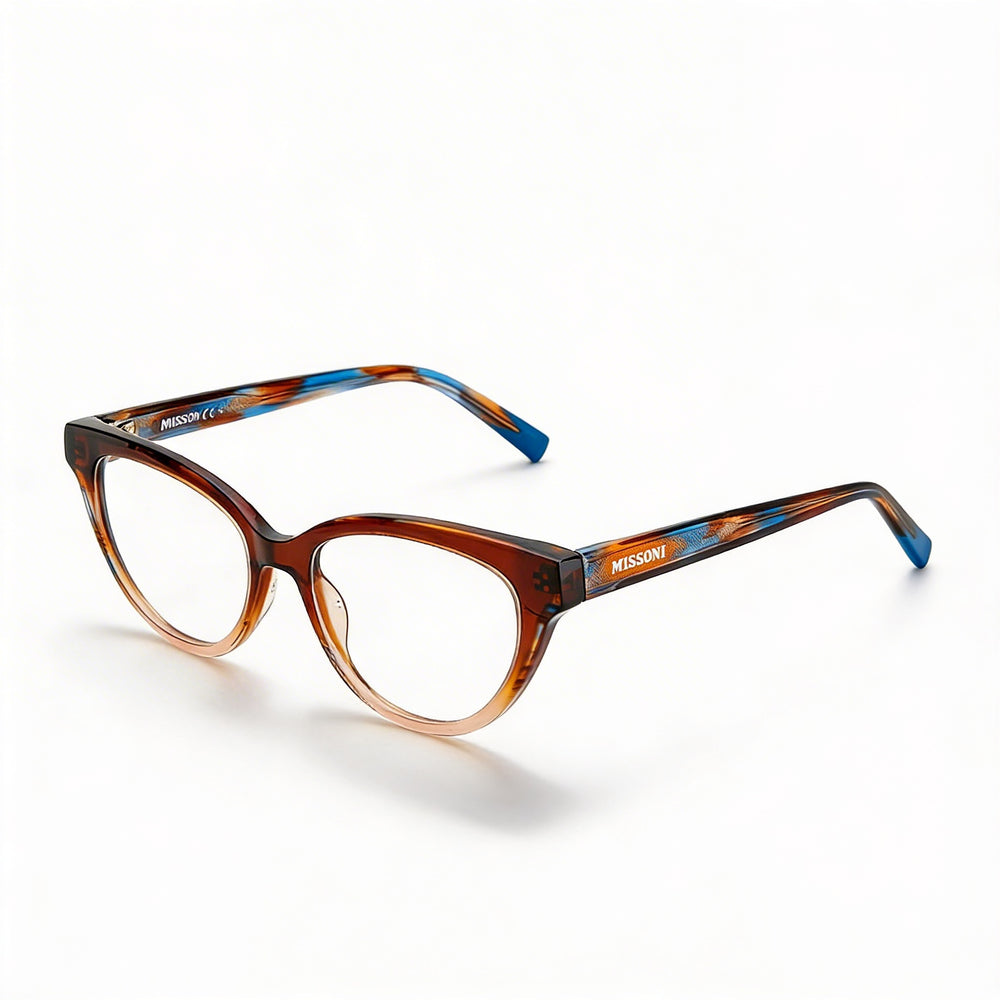 Gafas de sol Missoni Mis 0091 para mujer, estilo moderno, de acetato, con montura de cuerno marrón y lentes de policarbonato, 52 mm