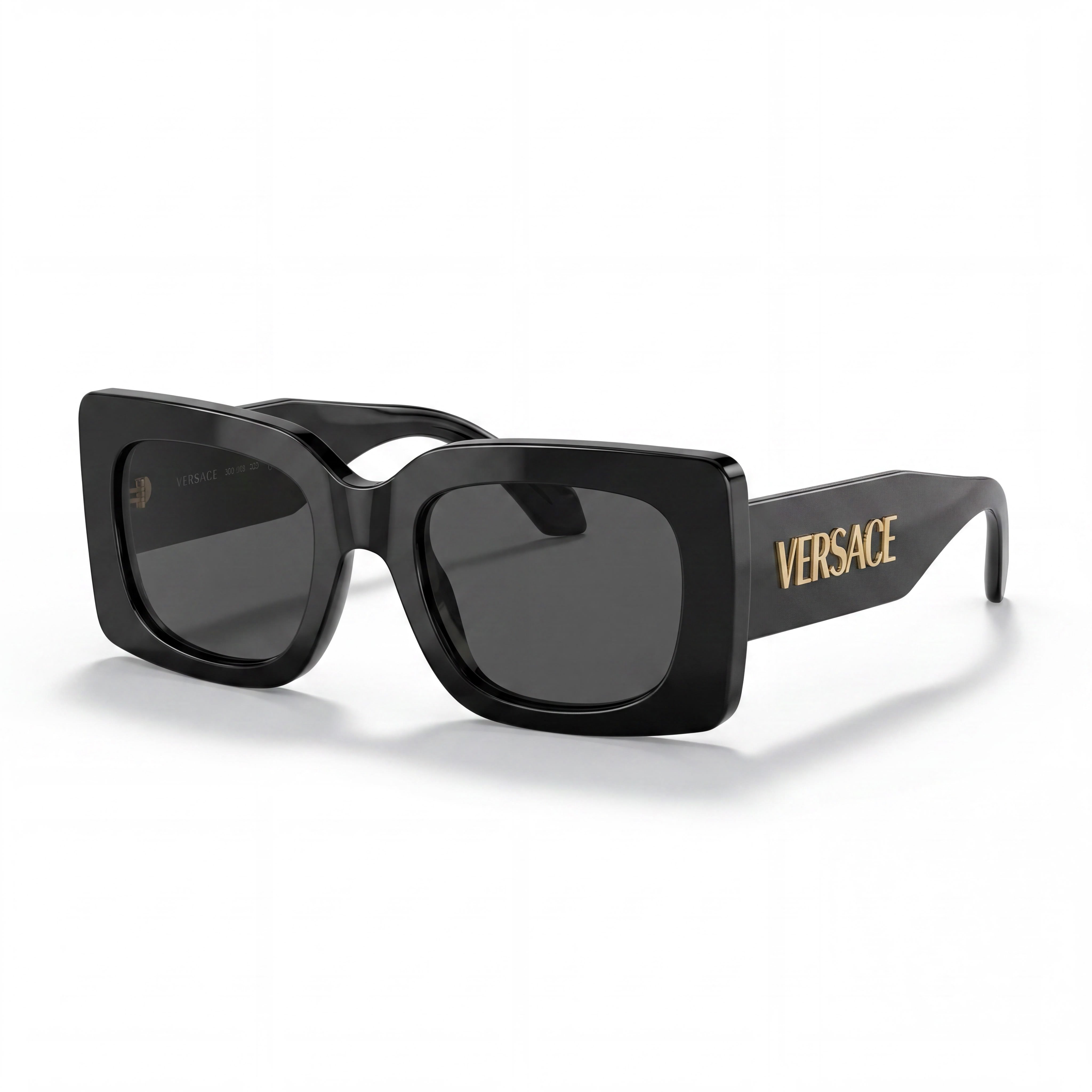 Versace Glam Women's Black Plastic Frame Grey Non-Polarized Lenses Sunglasses 58mm, Photo 1