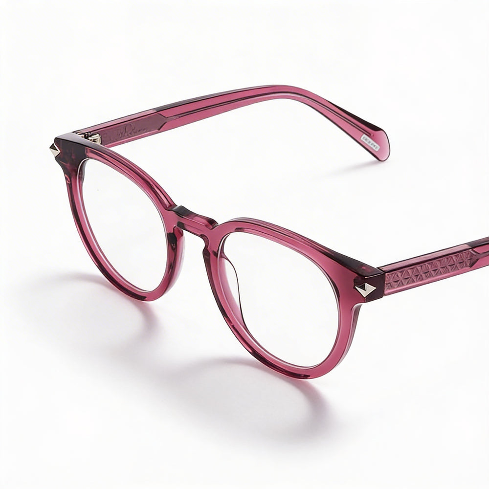 Gafas graduadas Police Modern Bordeaux de acetato para mujer: lentes de 48 mm, puente de 20 mm y patillas de 135 mm.