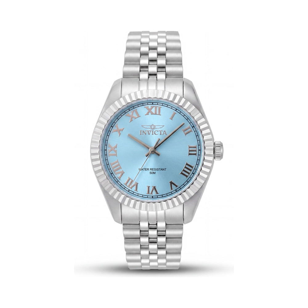 Invicta Specialty 48902 Unisex Stainless Steel Silver Blue Dial Quartz Bracelet Watch 36mm