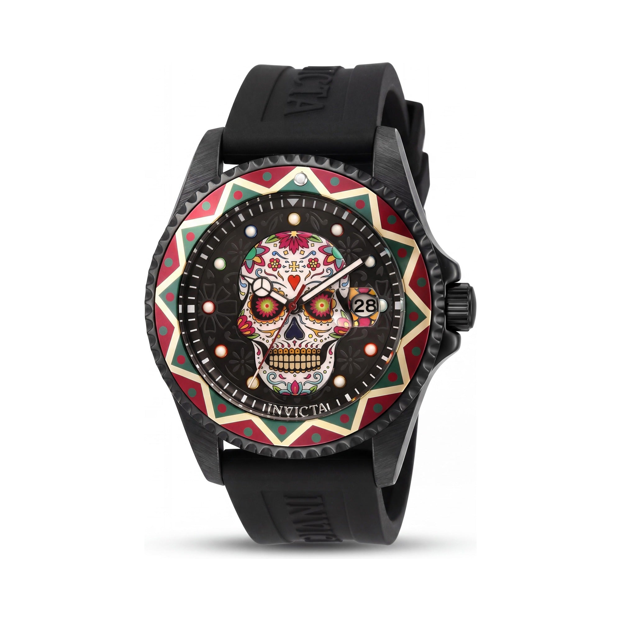 Reloj de cuarzo Invicta Pro Diver 43754 unisex de acero inoxidable negro de 10 ATM resistente al agua con correa de silicona de 43 mm, Photo 1