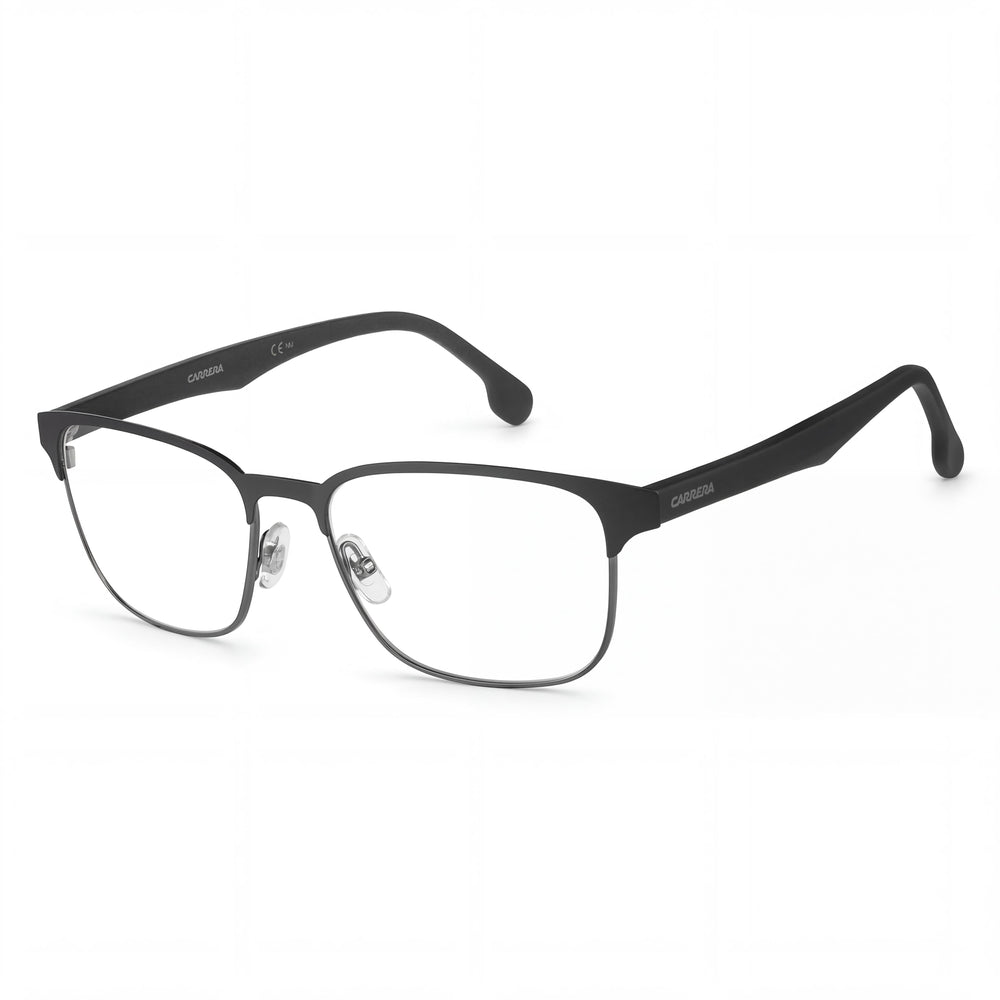 Carrera Carrera 138/V Gafas ópticas unisex con montura rectangular de metal negro mate, tamaño 54-17-150 mm