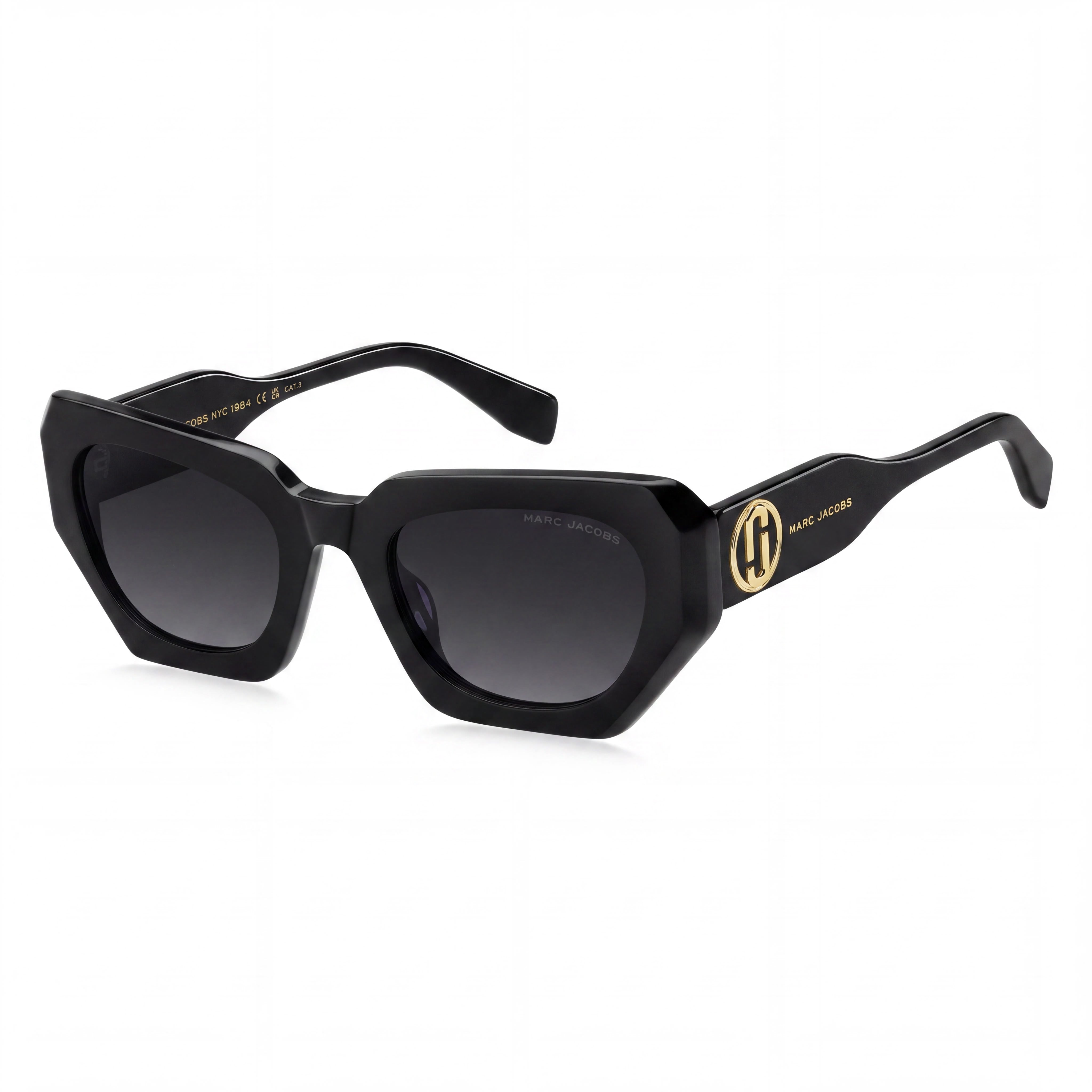 Marc Jacobs Modern Women's Polarized Acetate White Black Frame Dark Grey Shaded Lens Sunglasses 50mm, Photo 1