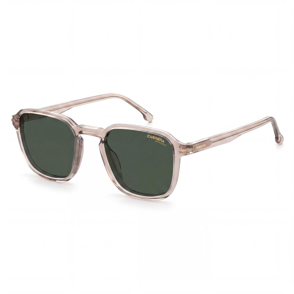 Carrera Men's Casual Flesh Acetate Sunglasses with Green Polycarbonate Lenses and 100% UVA/UVB Protection 53mm