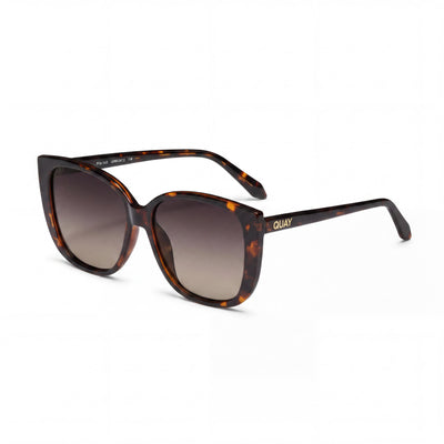 QUAY AUSTRALIA Ever After Women's Tortoise Smoke Taupe Injection Frame Polarized UV Protected Sunglasses 58mm Lens