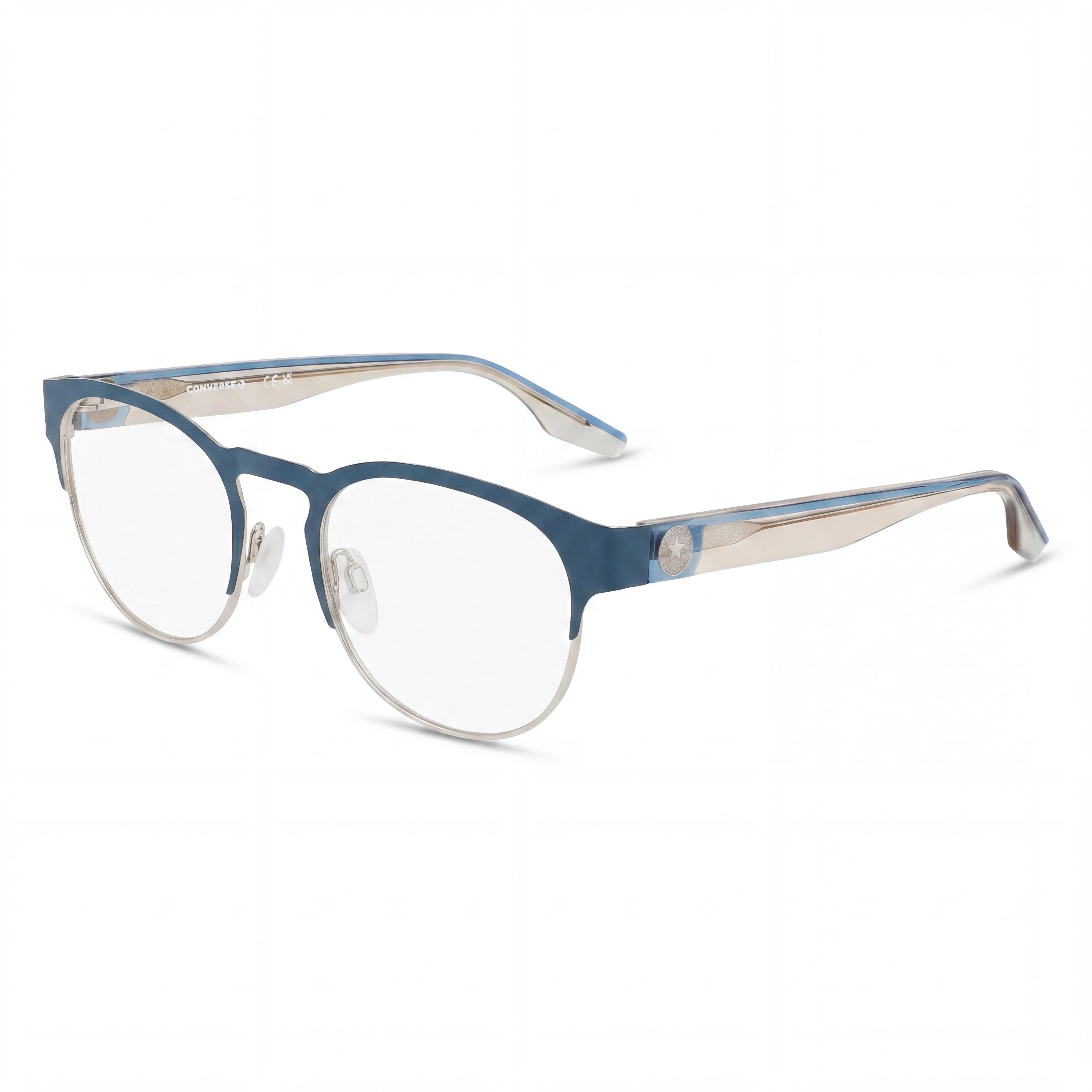 Gafas Converse Cv3026 de metal azul verdoso mate plateadas para hombre 51mm, Photo 1